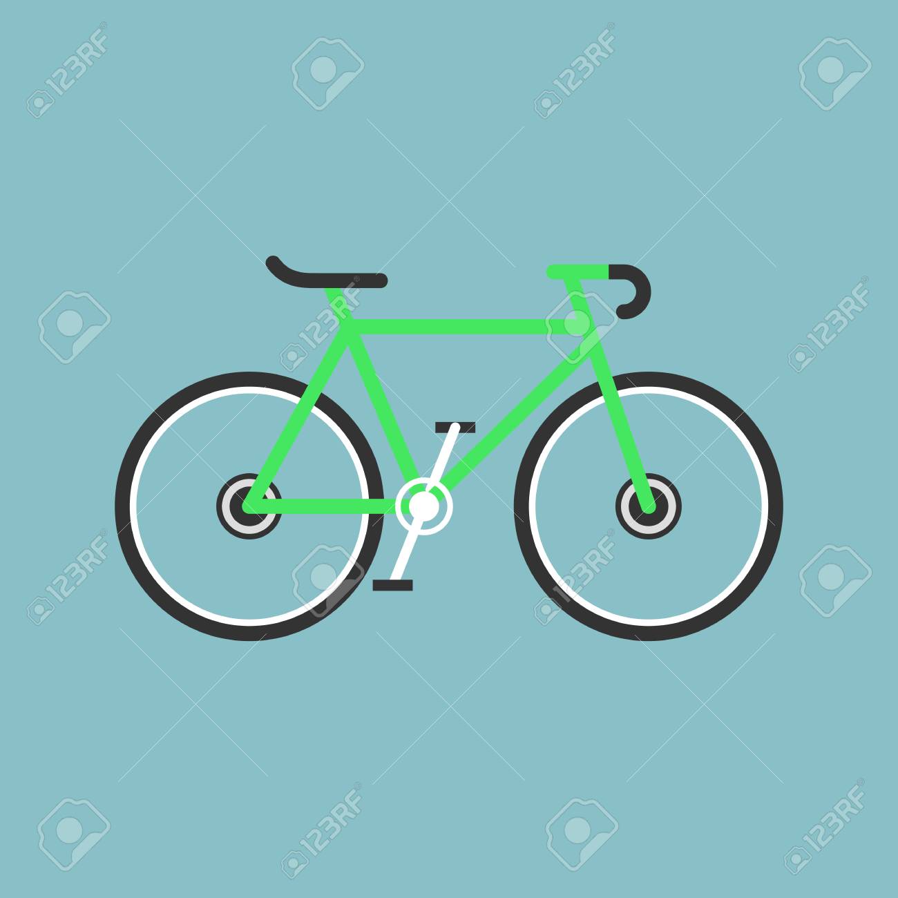 lime green bicycle