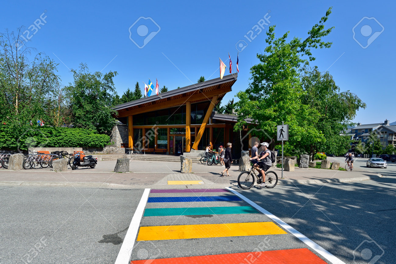 WHISTLER, BC, CANADA, MAY 30, 2019: The Whistler - Canadian Ski Resort town approximately 125 kilometers north of Vancouver - 160784262 WHISTLER, BC, CANADA, MAY 30, 2019: The Whistler - Canadian Ski Resort town approximately 125 kilometers north of Vancouver - 160784262