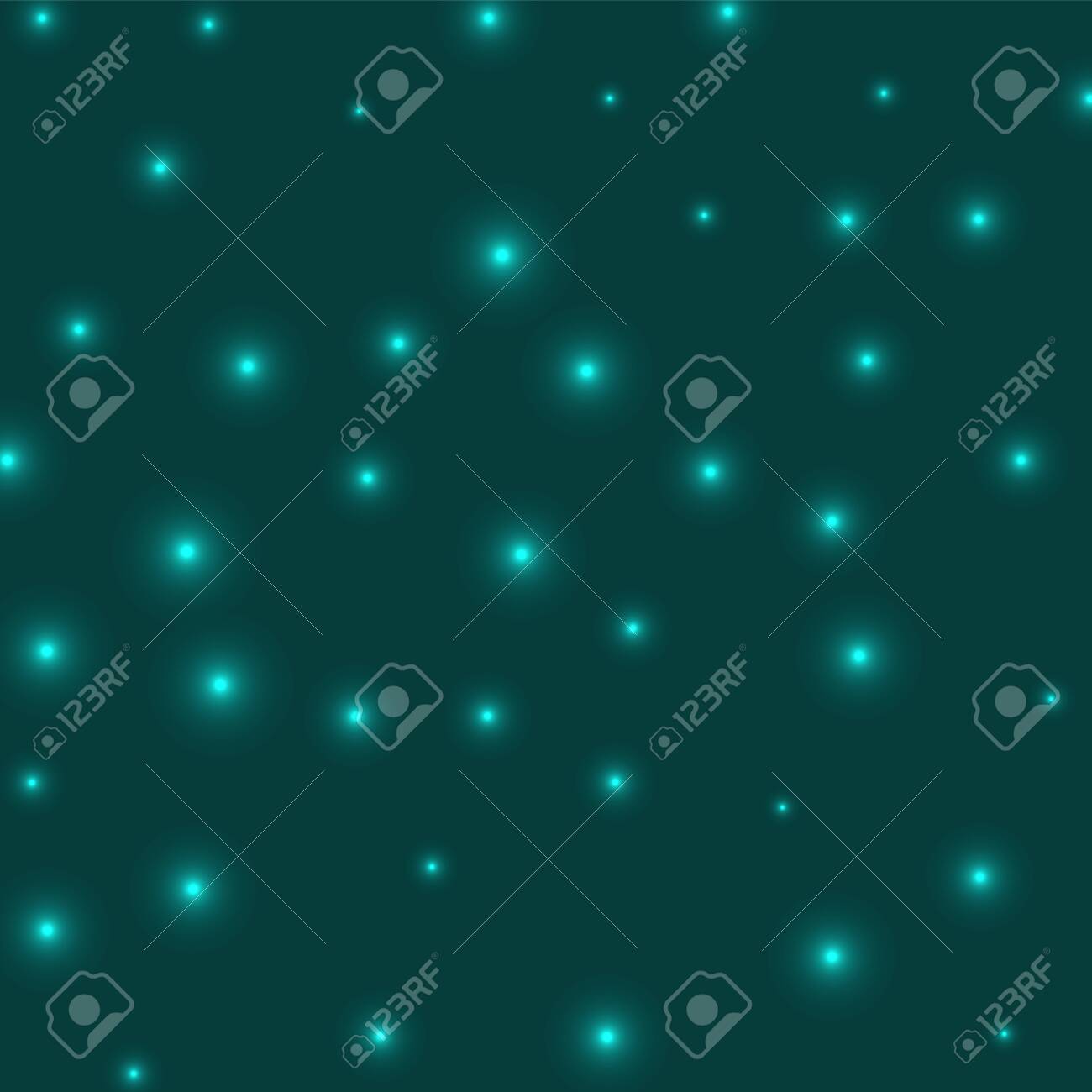 Starry background. Stars evenly scattered on cyan background. Appealing glowing space cover. Superb vector illustration. - 147259171 Starry background. Stars evenly scattered on cyan background. Appealing glowing space cover. Superb vector illustration. - 147259171