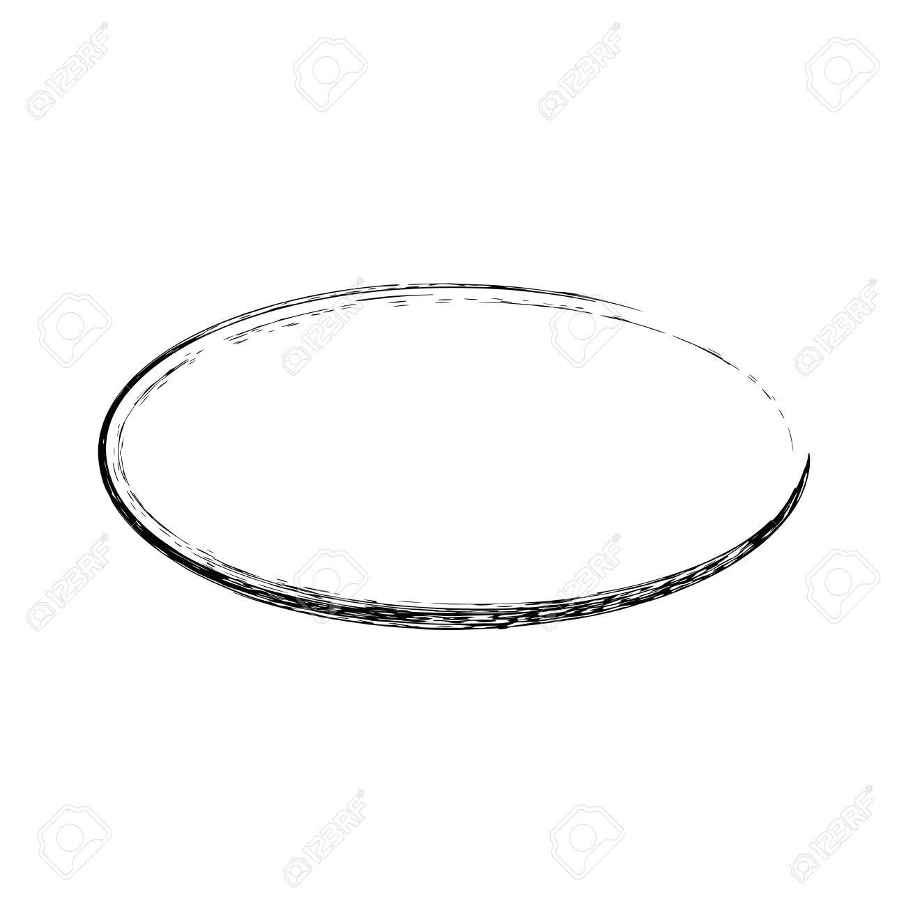 グランジ ベクトル フレーム楕円形 インク楕円形フレーム 古いフレーム 楕円形のベクトルの背景 のイラスト素材 ベクタ Image
