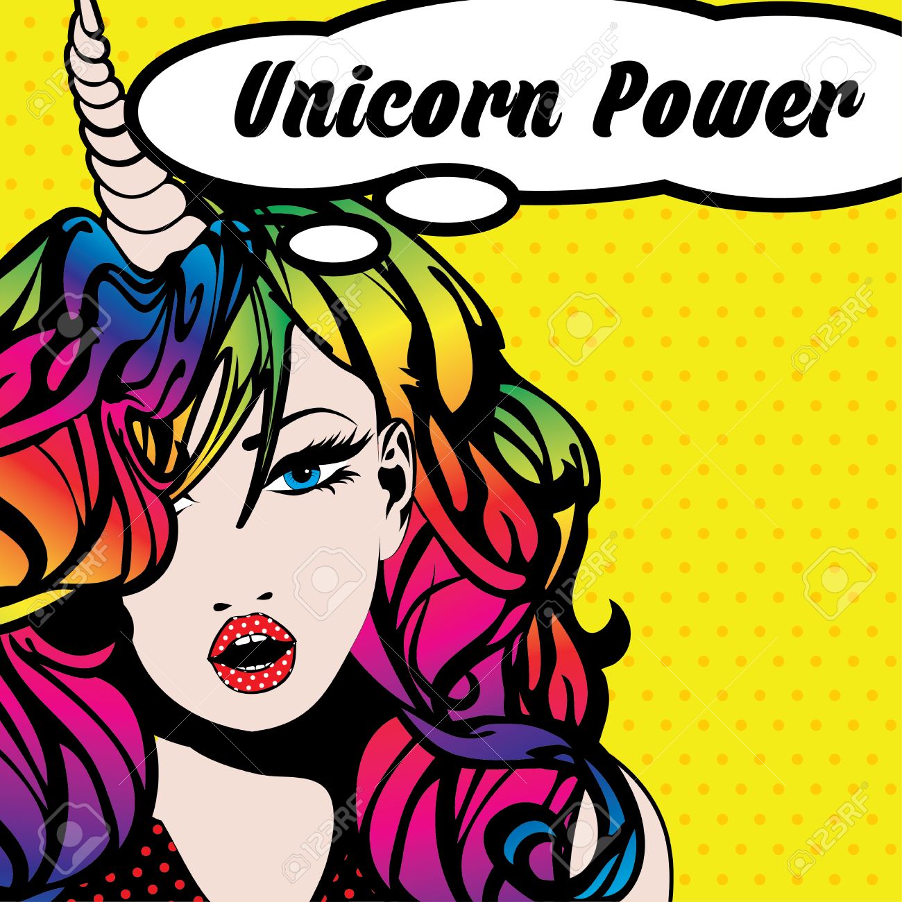 pop art woman with