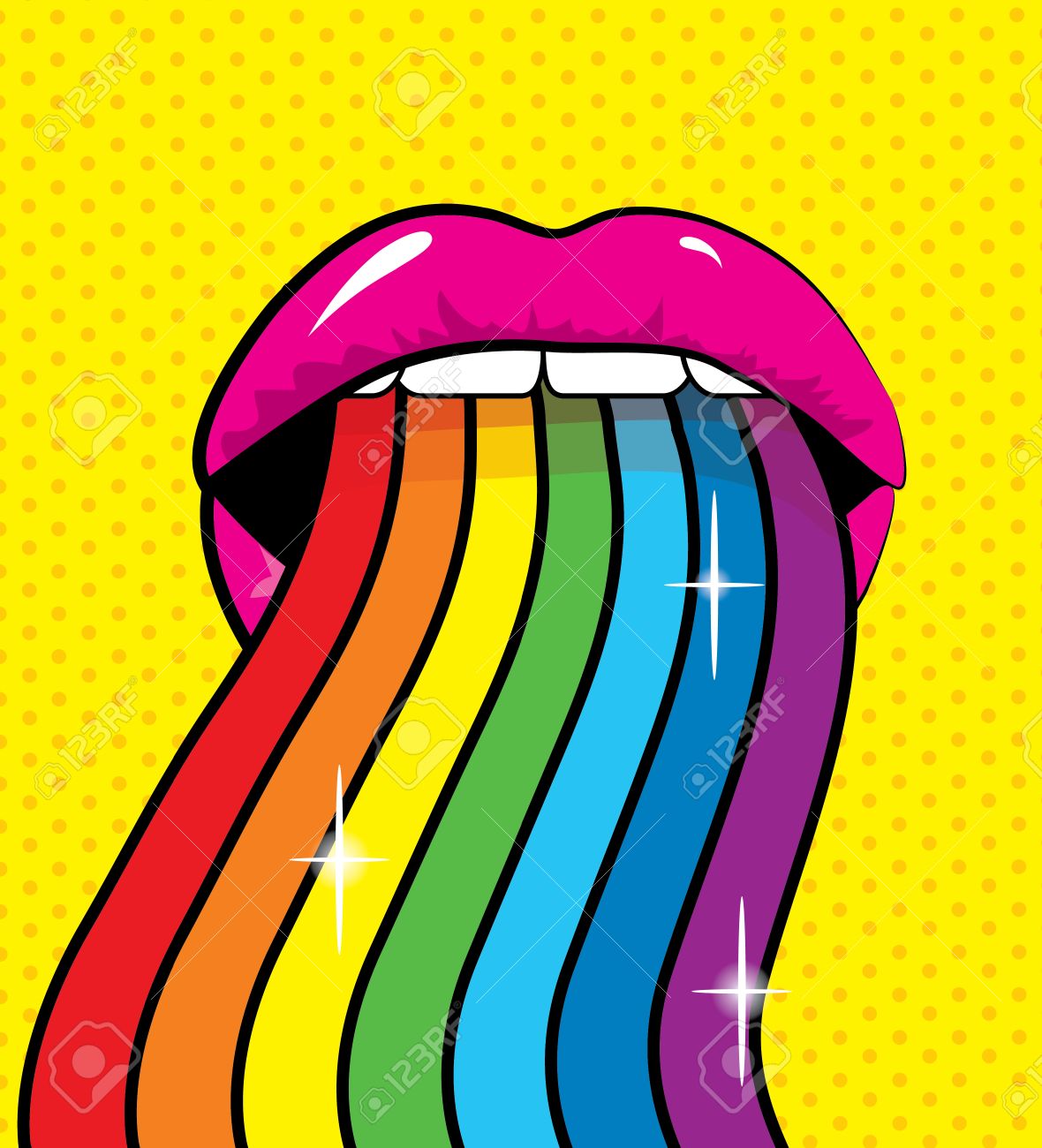 pop art woman colored