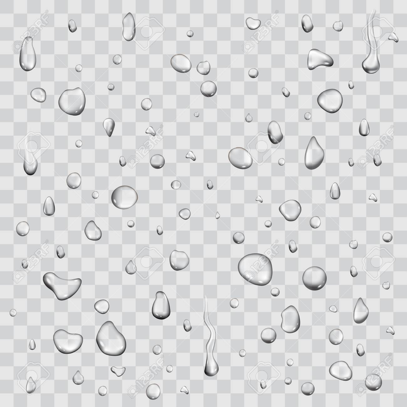 Download Pure Clear Water Drops Set Of Realistic Image Template For Mockup Royalty Free Cliparts Vectors And Stock Illustration Image 92783289