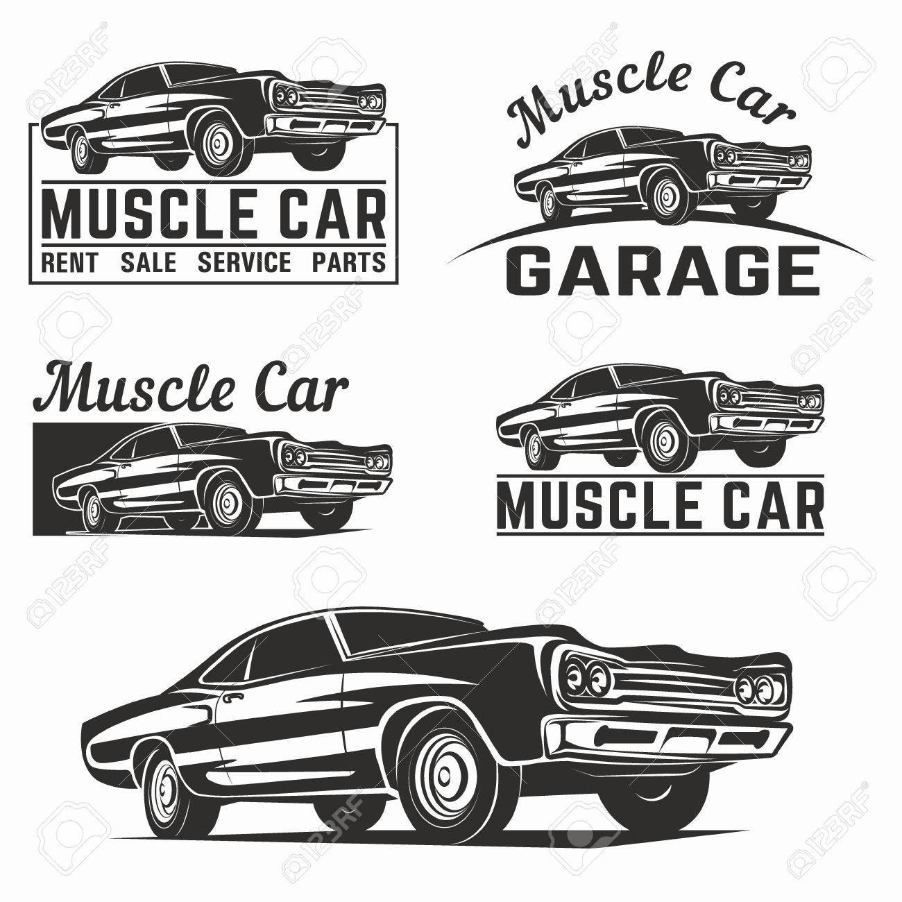 Muscle car vector poster illustration - 58812771 Muscle car vector poster illustration - 58812771