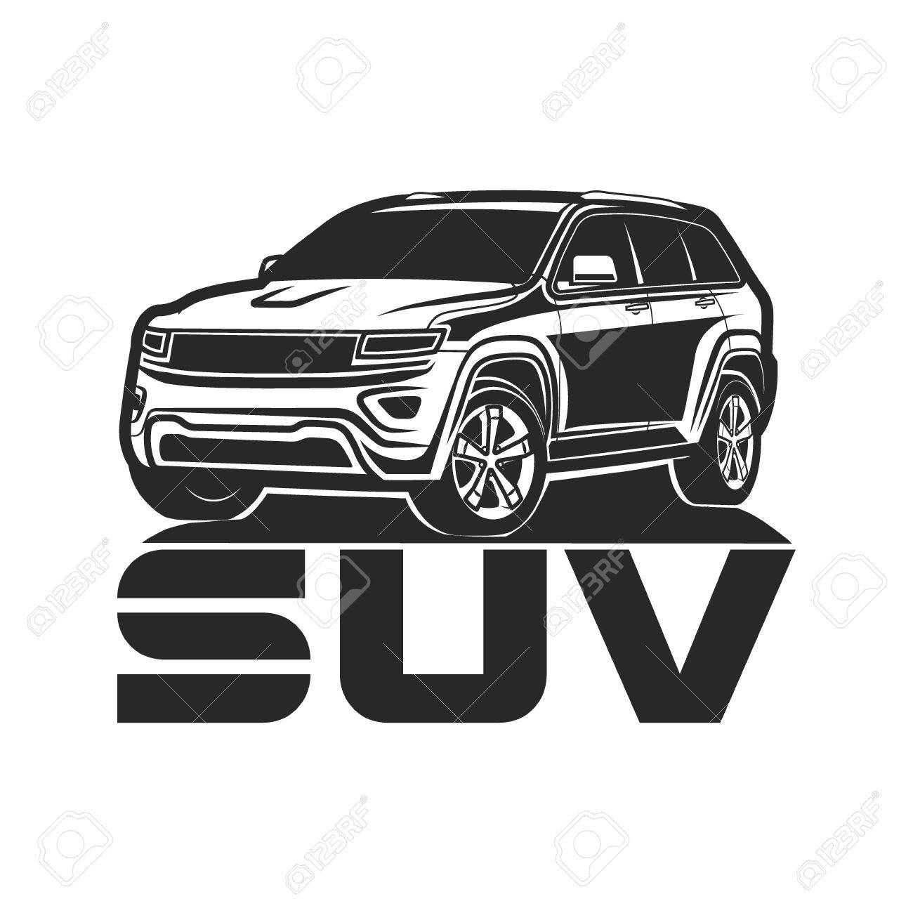 Suv のアイコン デザイン車クロス オーバー ベクトル図 のイラスト素材 ベクタ Image