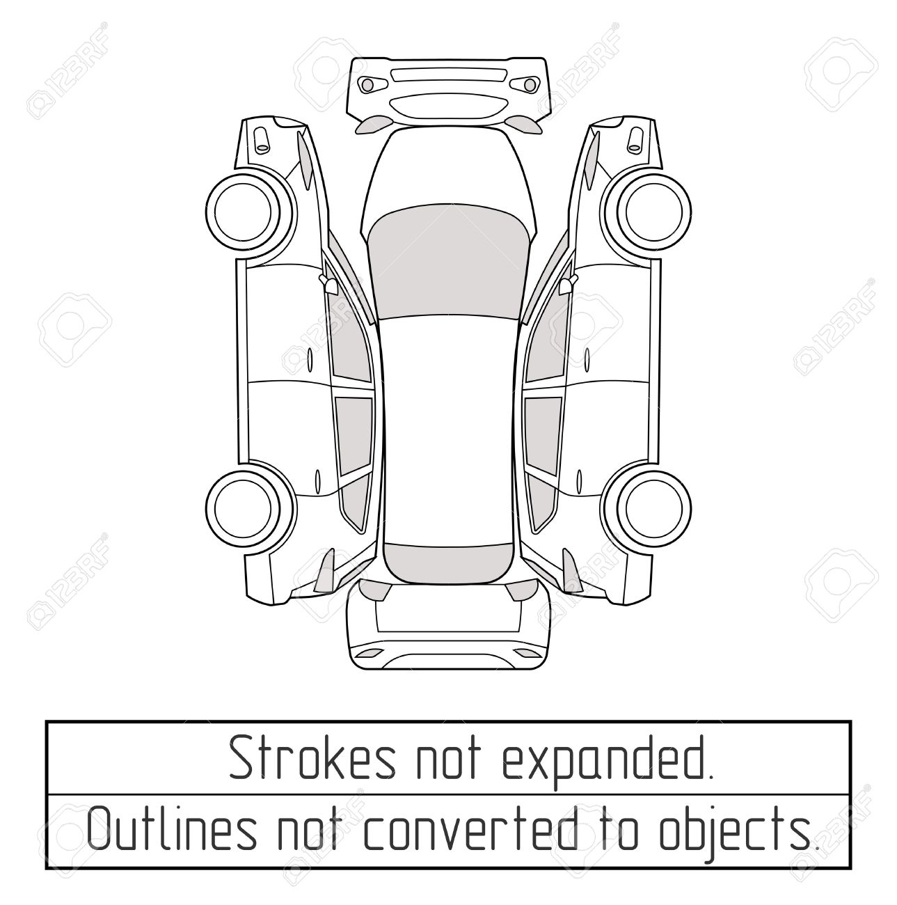 car suv nspectoin form drawing outline strokes not expanded - 70446606 car suv nspectoin form drawing outline strokes not expanded - 70446606