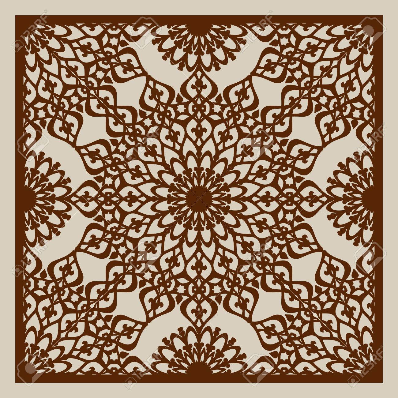 Geometric ornament. The template pattern for decorative panel. A picture suitable for printing, engraving, laser cutting paper, wood, metal, stencil manufacturing. Vector. Easy to edit - 56691993 Geometric ornament. The template pattern for decorative panel. A picture suitable for printing, engraving, laser cutting paper, wood, metal, stencil manufacturing. Vector. Easy to edit - 56691993