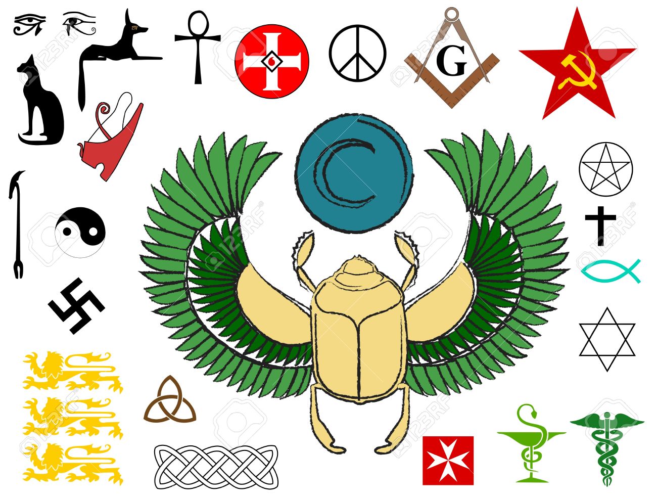 religious signs and symbols of power royalty free cliparts vectors