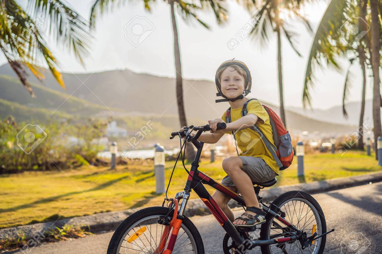 biking with backpack