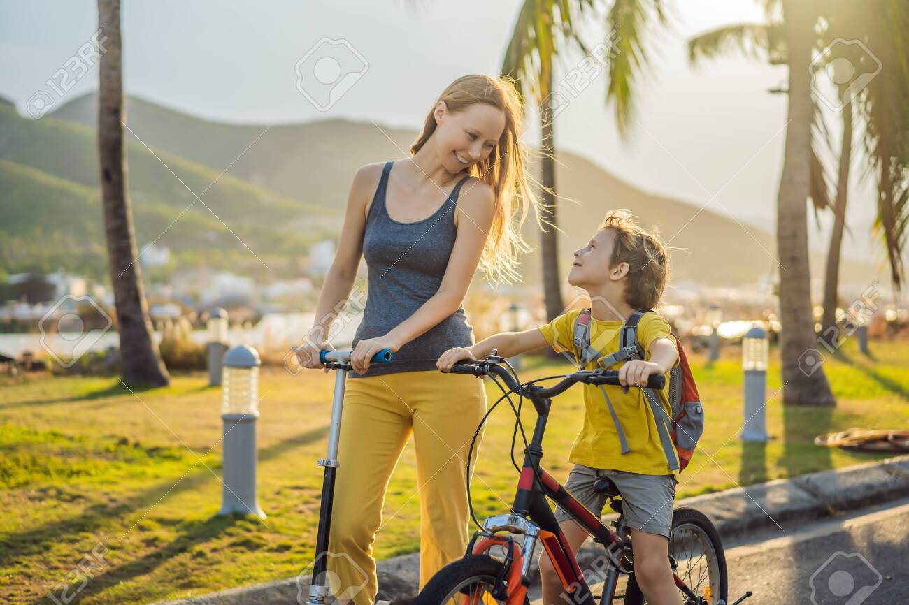 biking with backpack