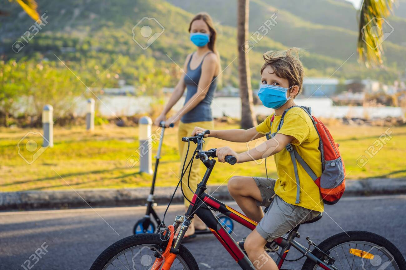 biking with backpack