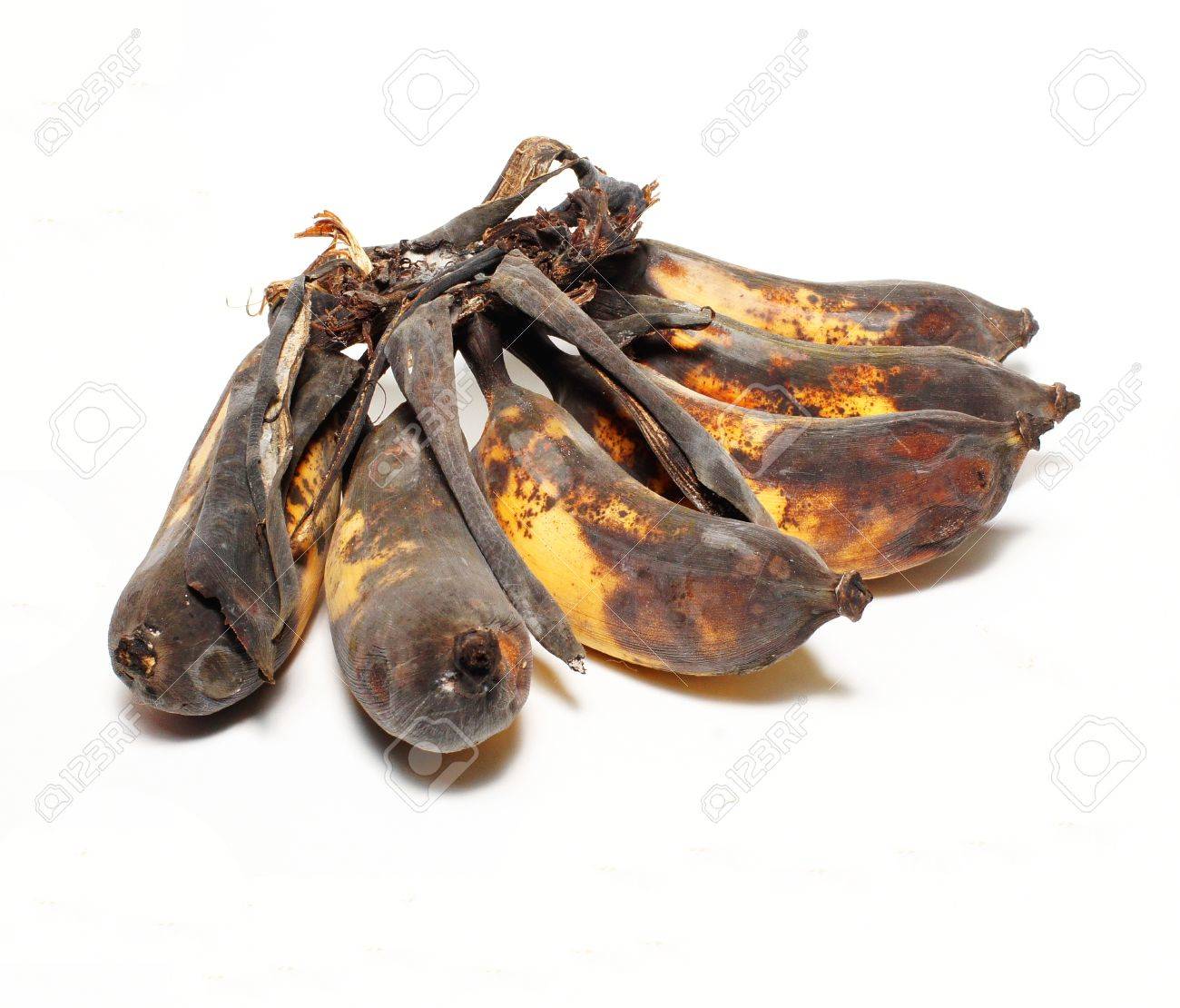 白で隔離腐りかけのバナナ の写真素材 画像素材 Image