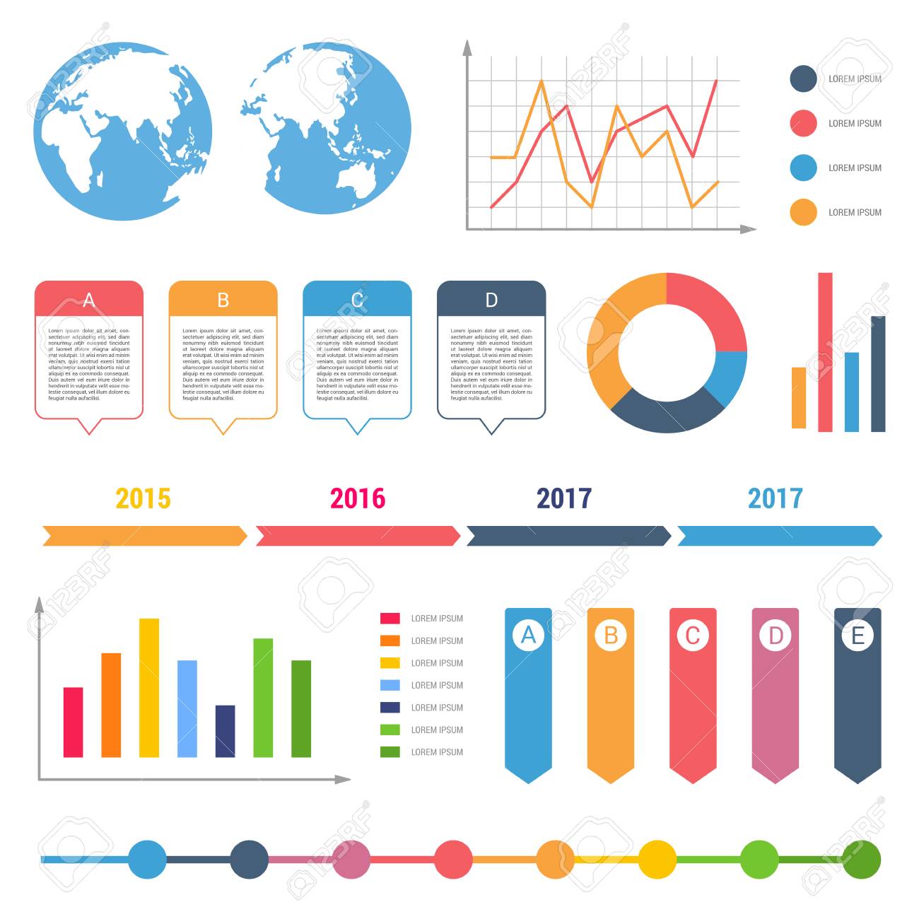 infographic workflow diagrams timeline steps chart table text timeline table