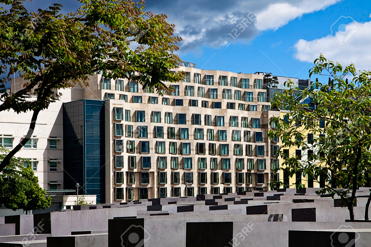 Modern Architecture In Berlin Facing The Memorial To The Murdered Stock Photo Picture And Royalty Free Image Image 75125713
