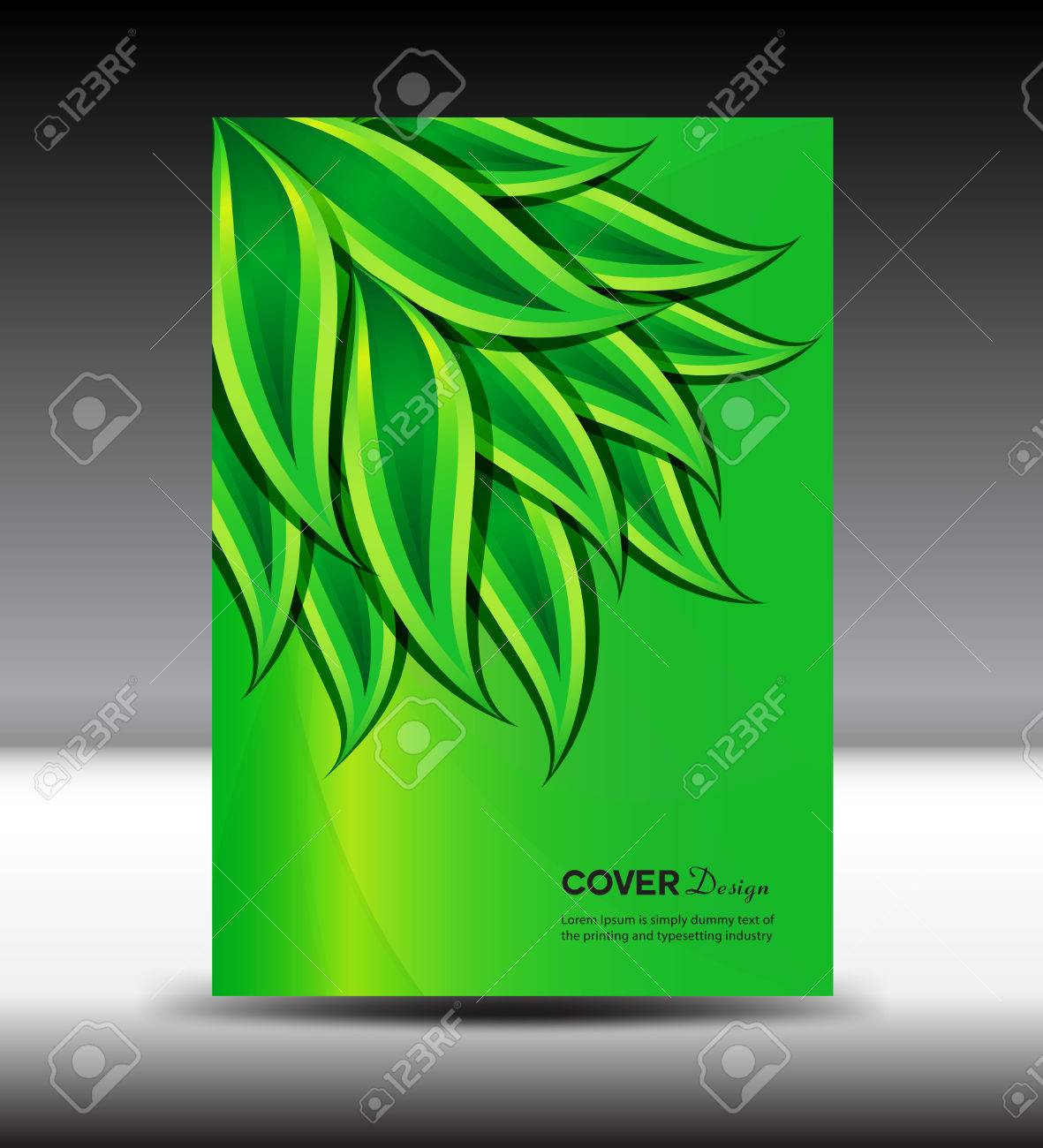 Green Cover Design Template Brochure Cover Design Illustration Cover Annual Report Layout Template Page Magazine Design Company Profile Portfolio Booklet Leaves Royalty Free Svg Cliparts Vectors And Stock Illustration Image