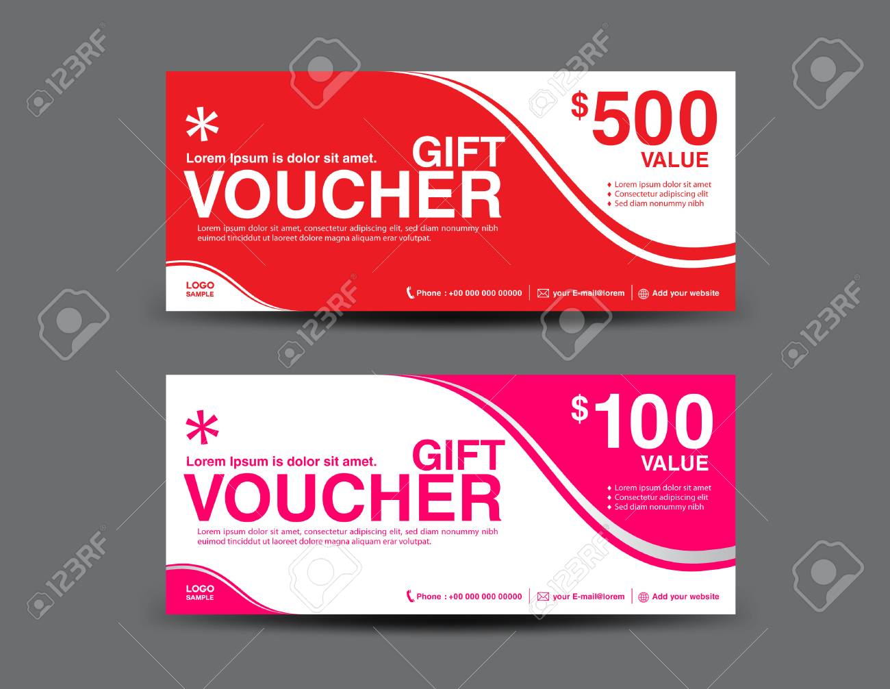 gift voucher template coupon design ticket vector illustration design ticket template