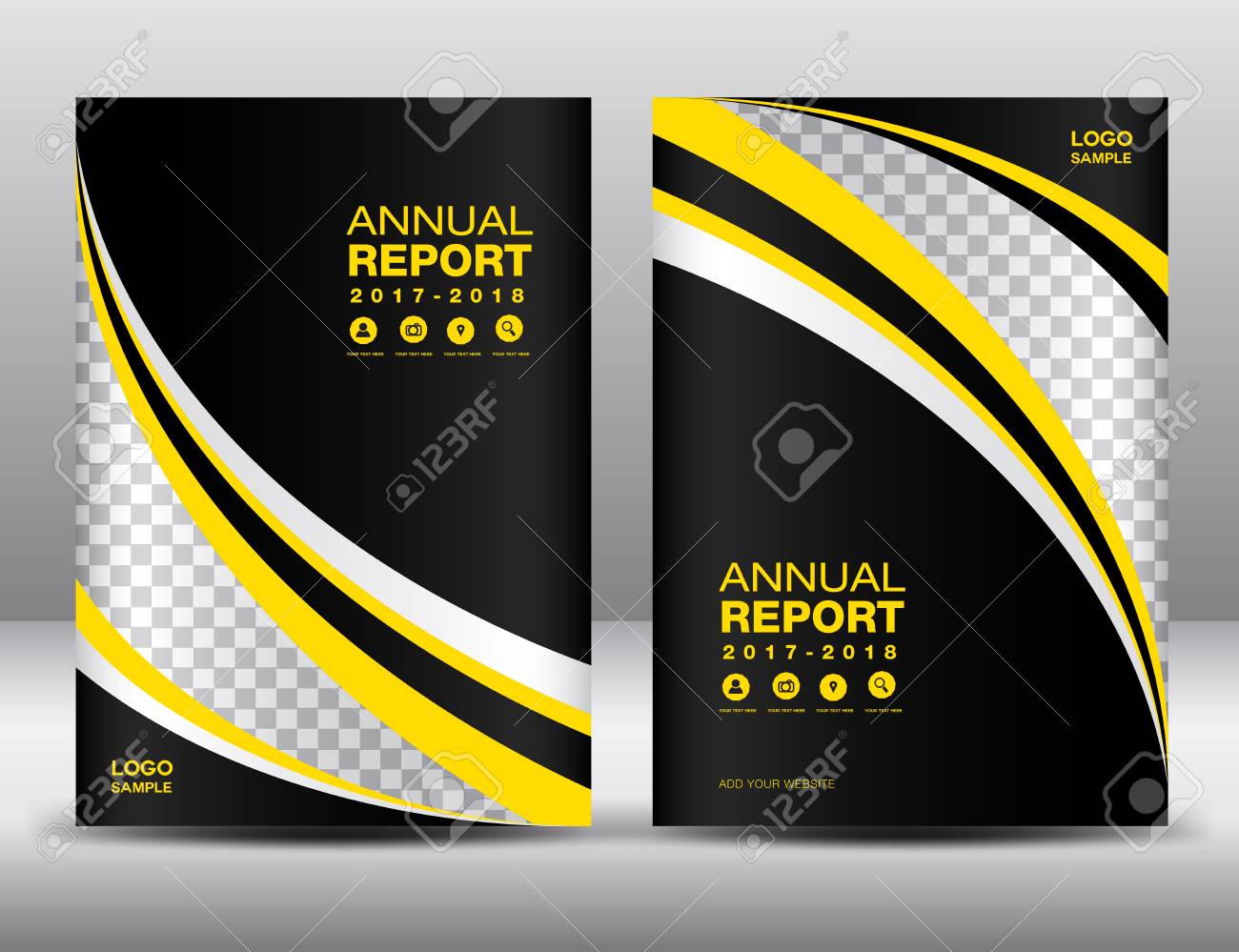 yellow and black cover template cover annual report cover design