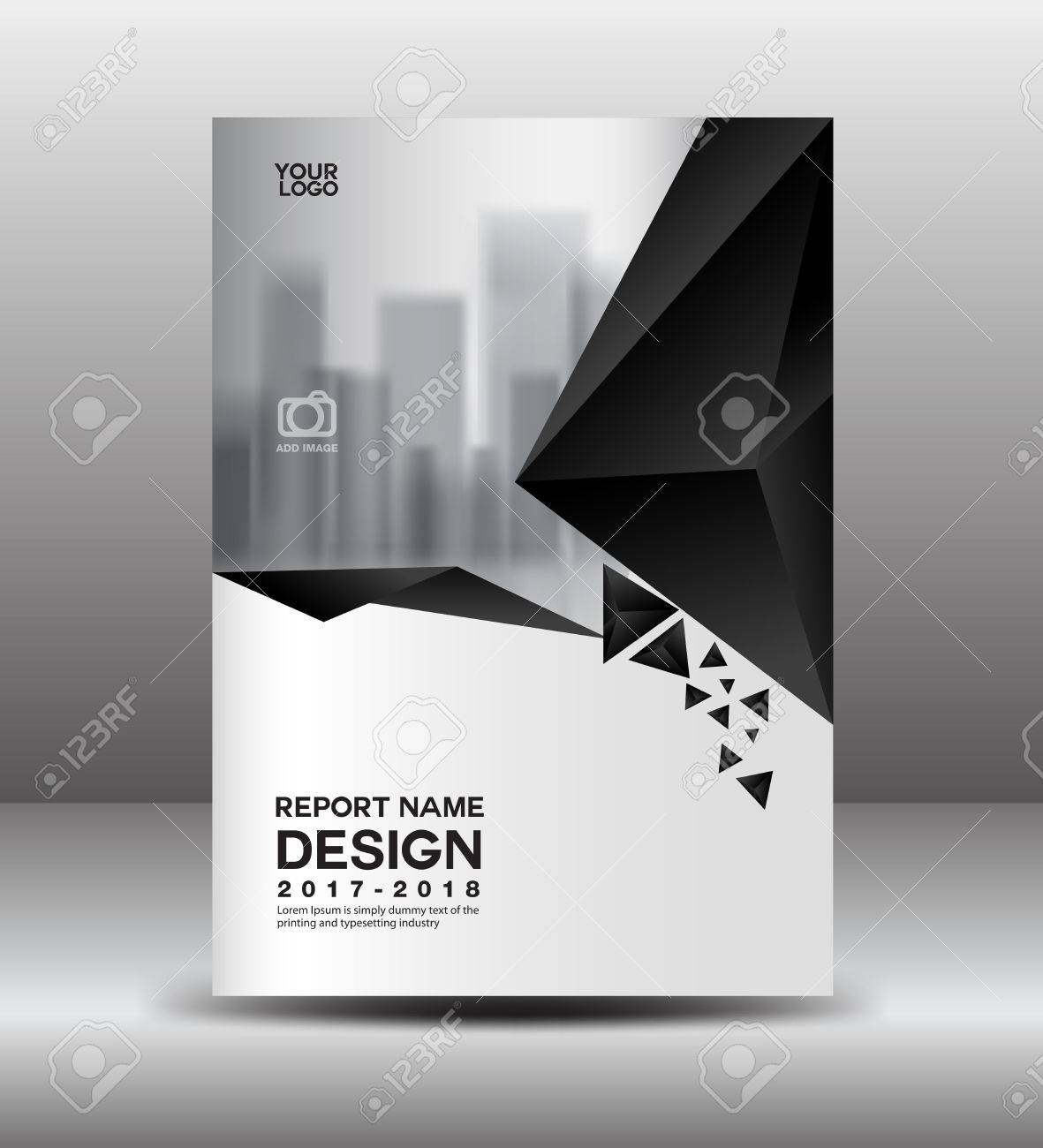 cover design annual report vector illustration business brochure black and white flyer templates