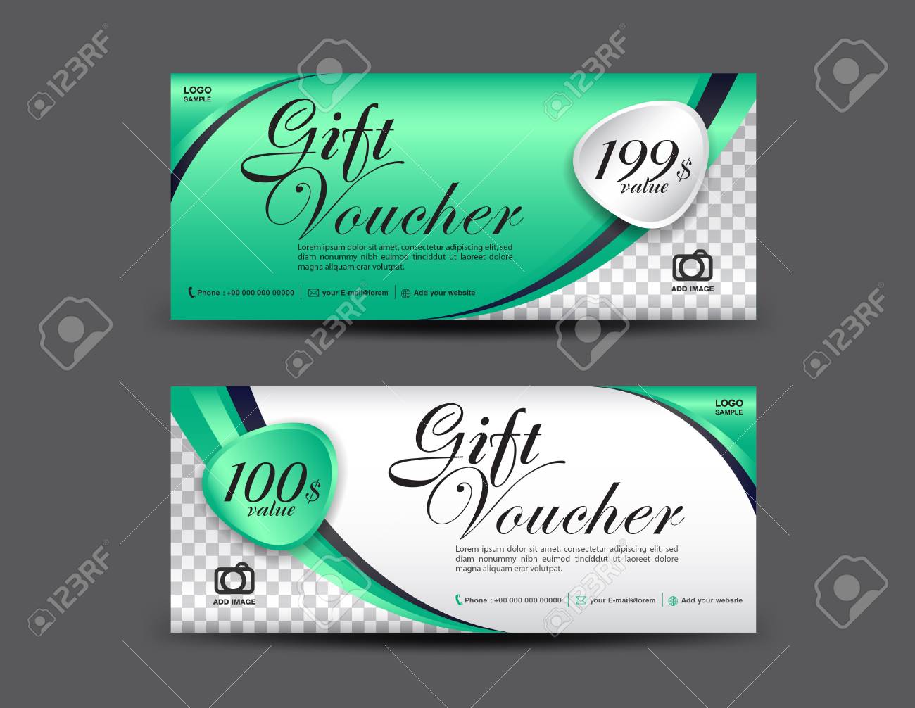 green gift voucher template coupon design gift certificate gift certificate layout