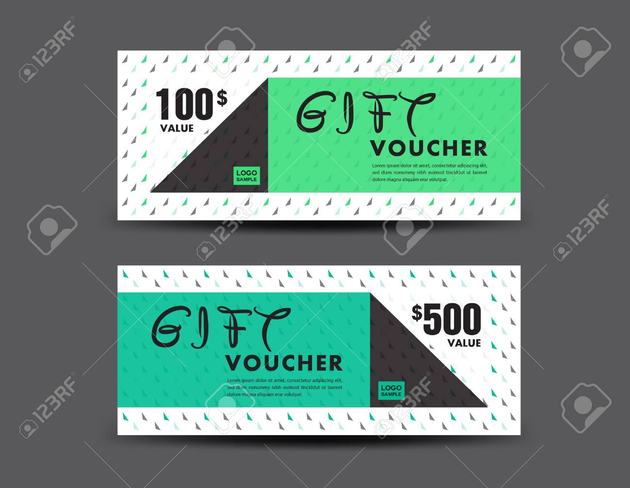 green discount voucher template coupon design ticket gift voucher