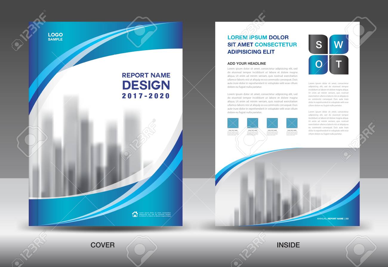 brochure template layout blue cover design annual report magazine magazine ad template