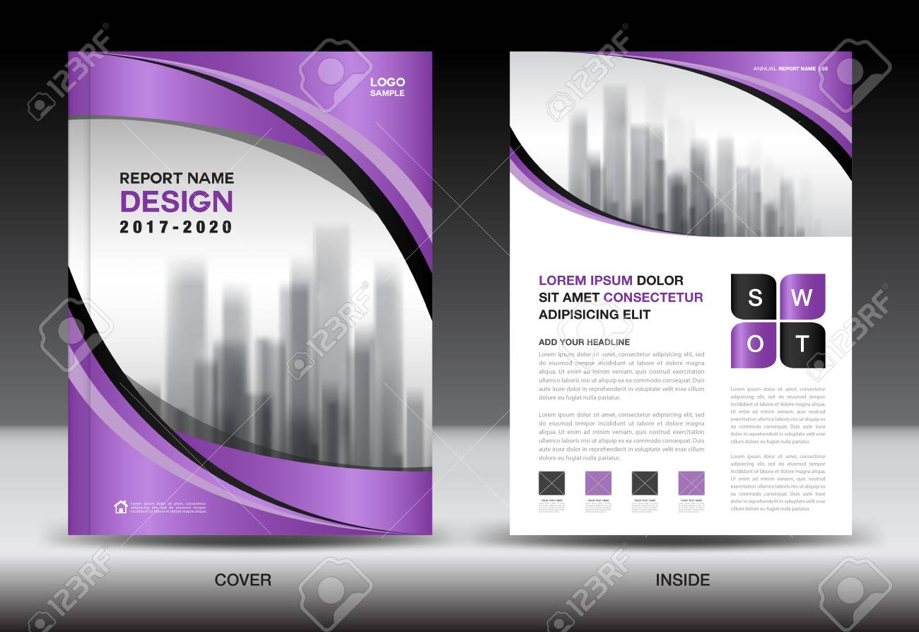 brochure template layout purple cover design annual report magazine ad template