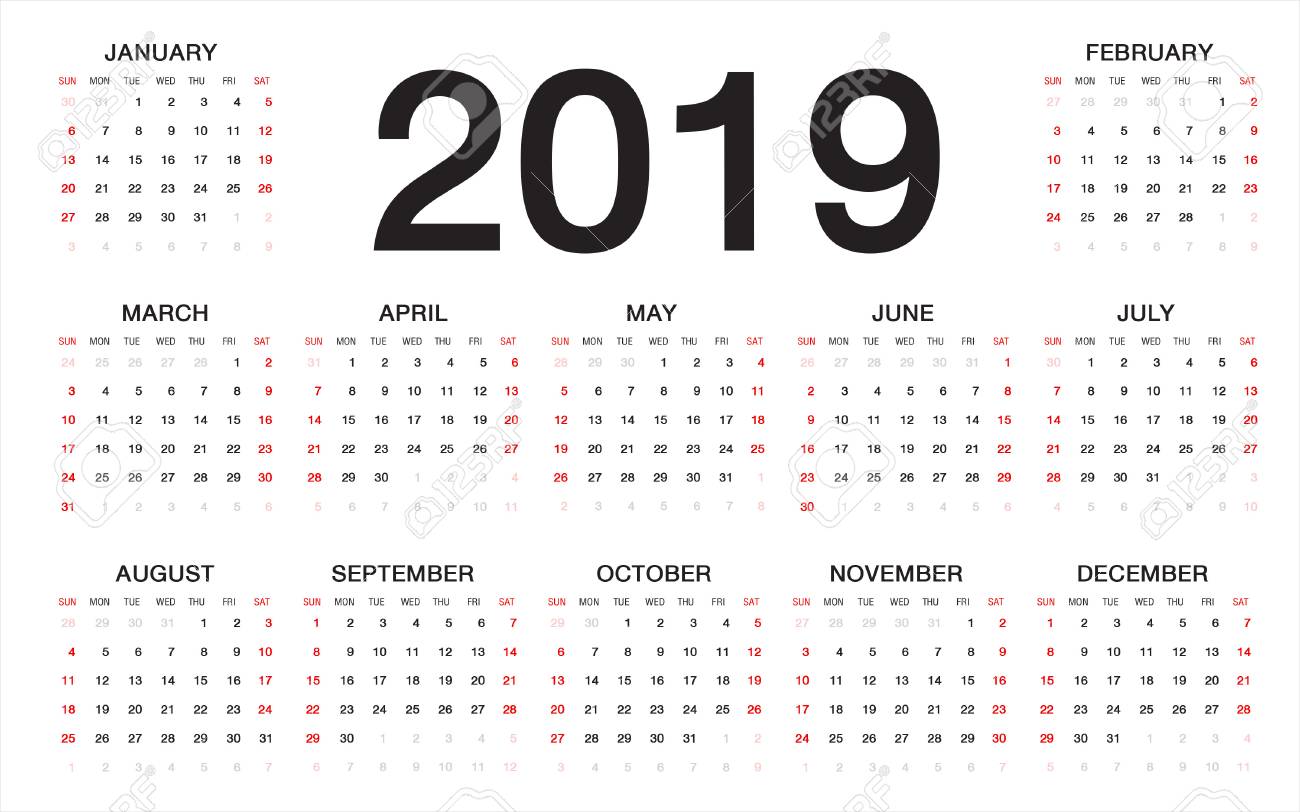 calendar 2019 week starts from sunday business template royalty week calendar for 2019