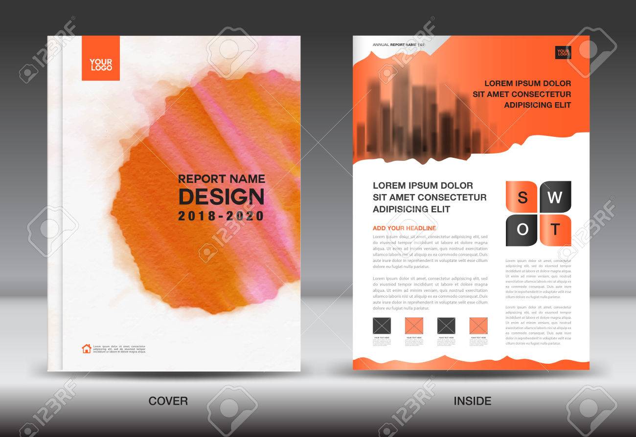 annual report brochure flyer template orange cover design business catalogue cover template