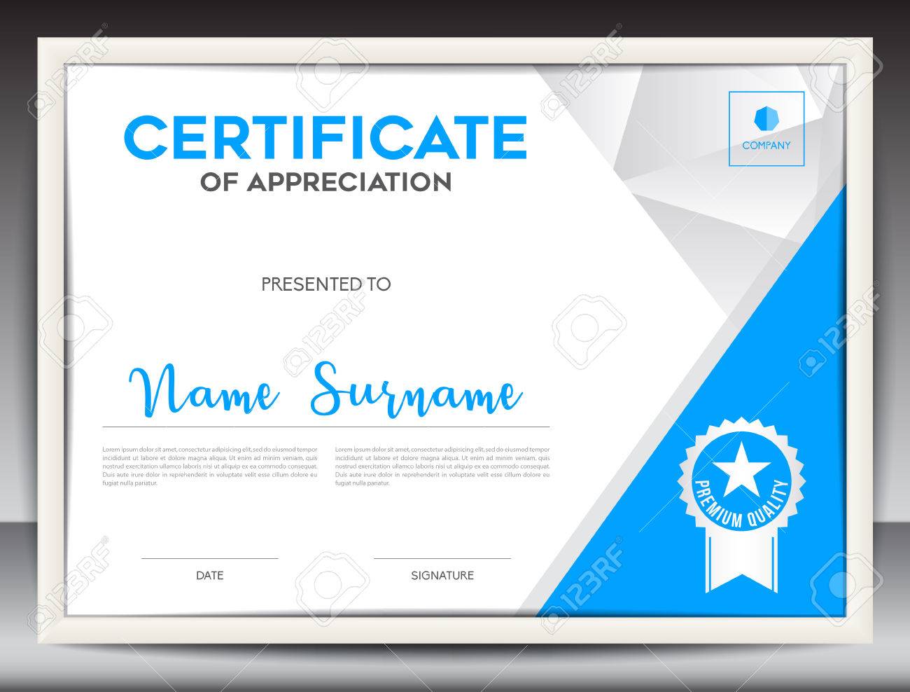 certificate template vector illustration diploma layout in a4 design a certificate template