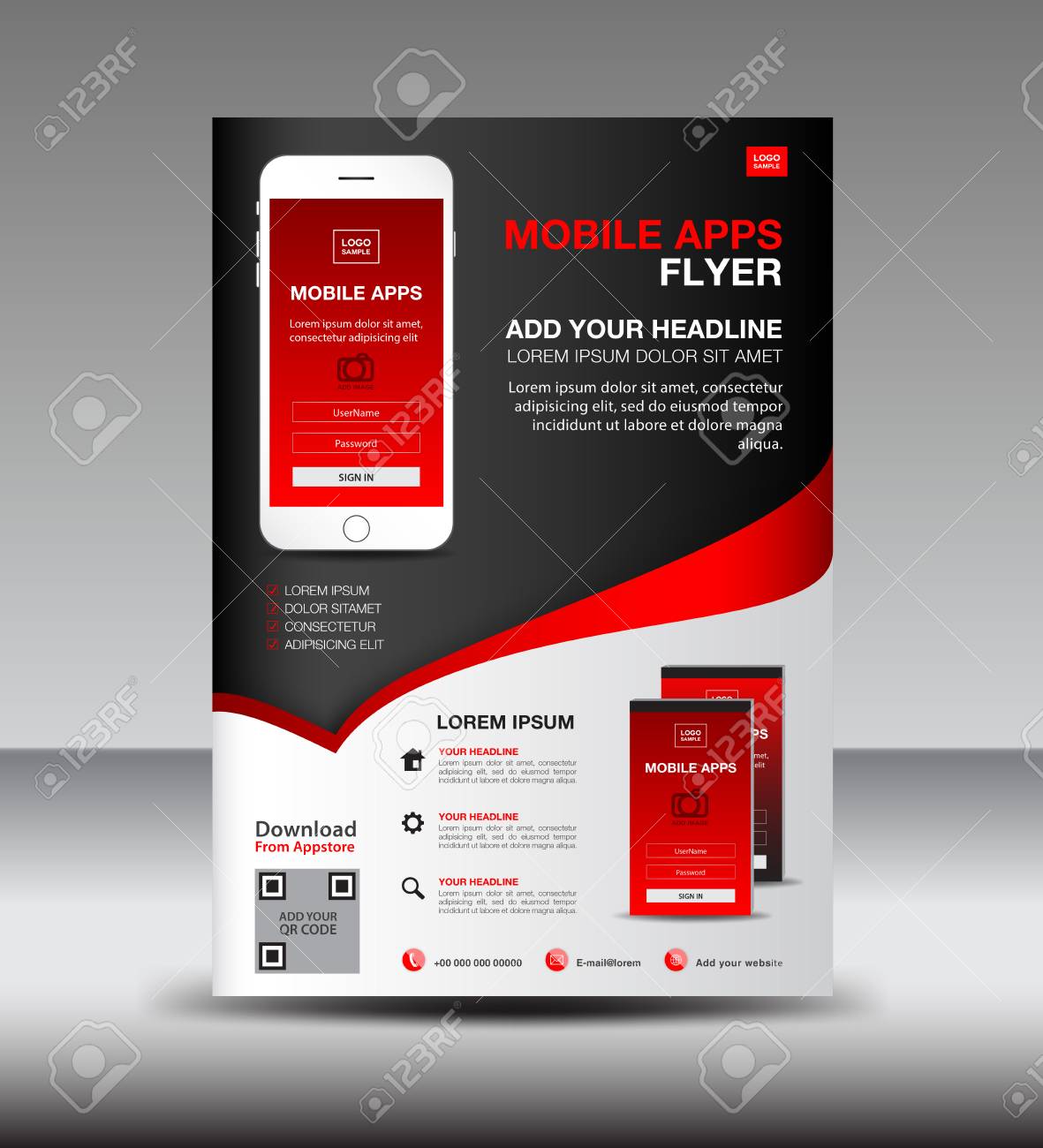 mobile apps flyer template business brochure flyer design layout flyer advertising