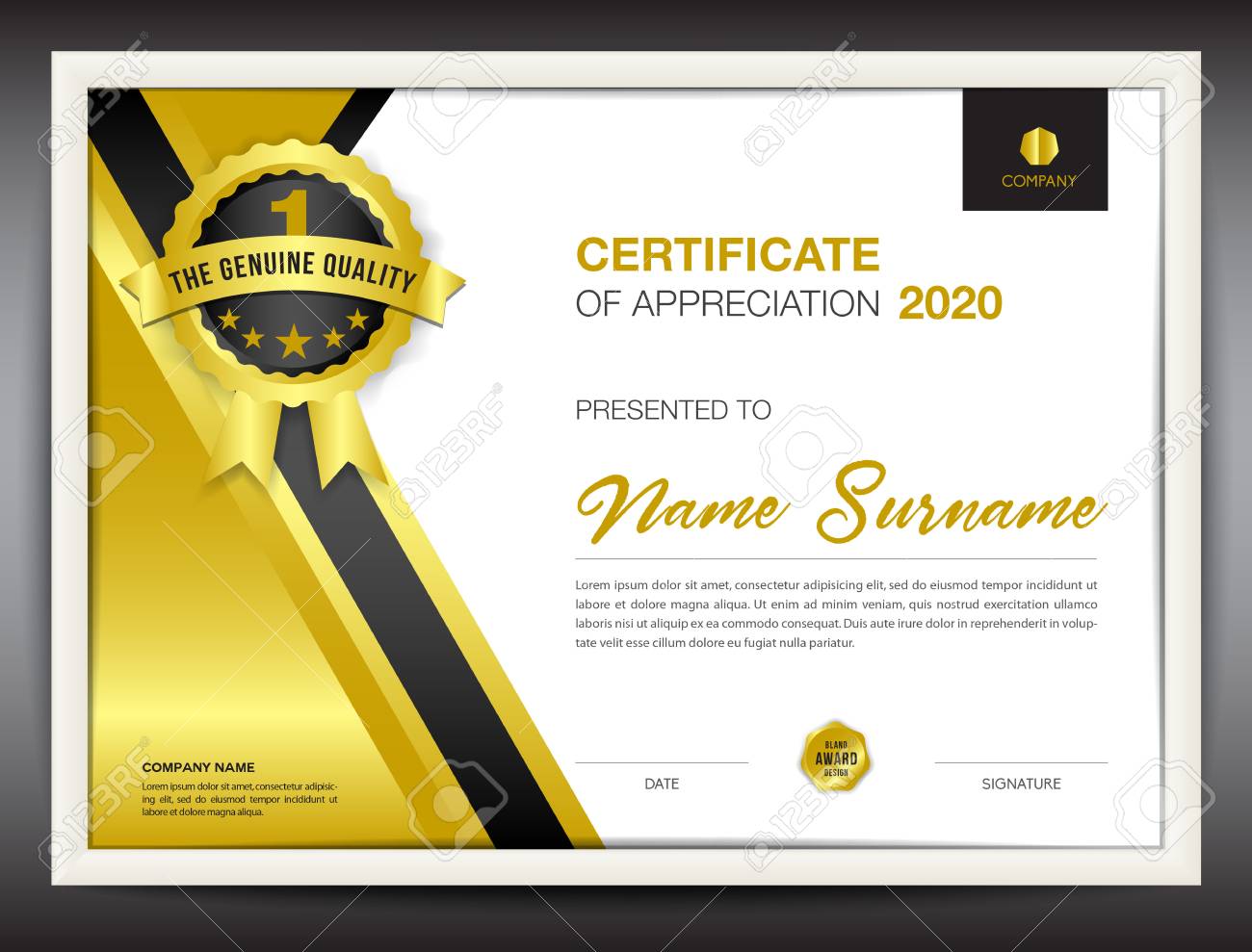 certificate template vector illustration diploma layout in a4 business flyer printing