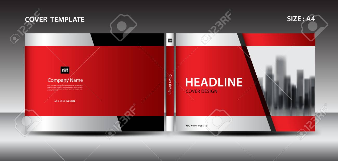 red cover design template for magazine ads presentation annual printing ads templates