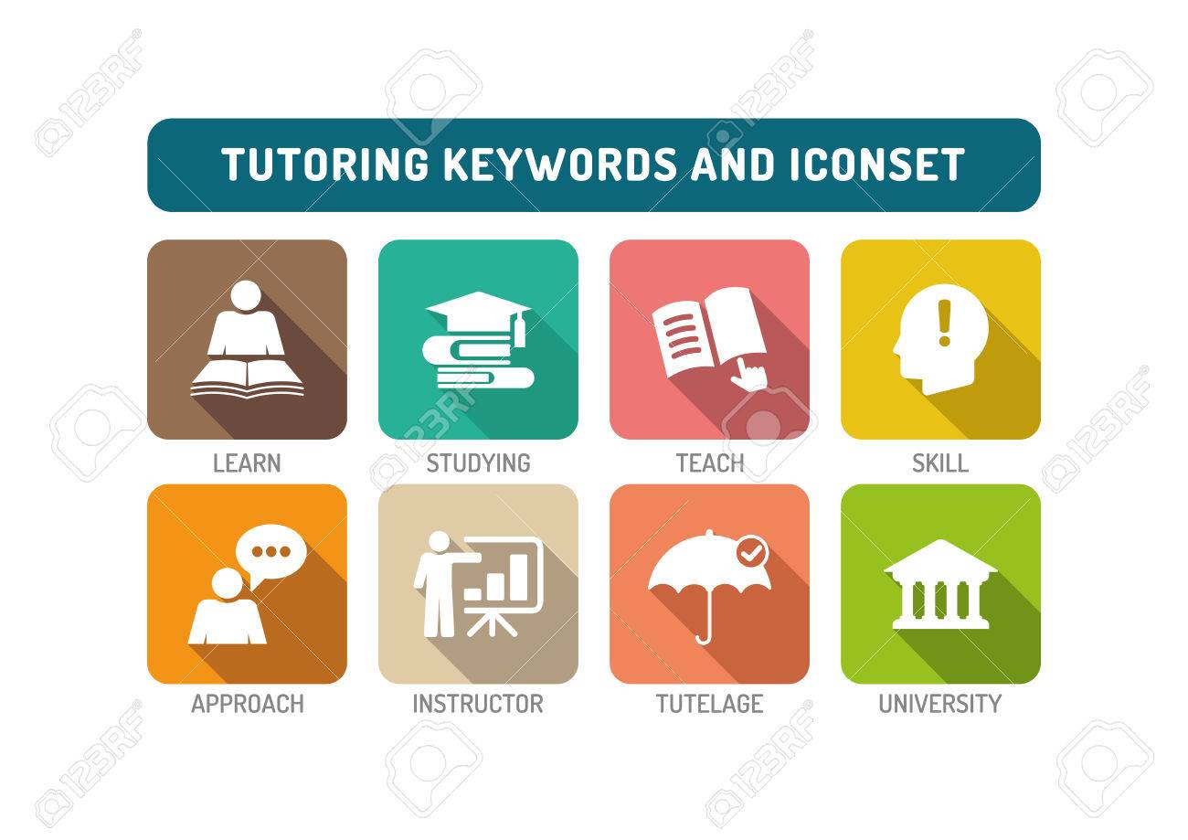 Tutoring Flat Icon Set Royalty Free SVG, Cliparts, Vectors, and Stock  Illustration. Image 57636967.