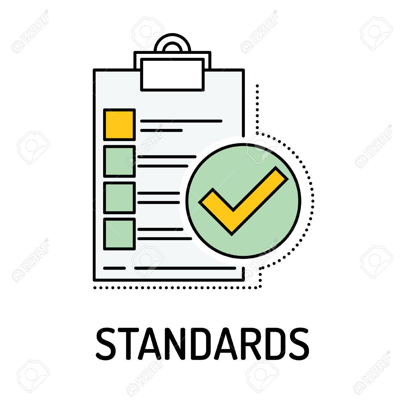 STANDARDS Line Icon Royalty Free SVG, Cliparts, Vectors, and Stock  Illustration. Image 66495866.