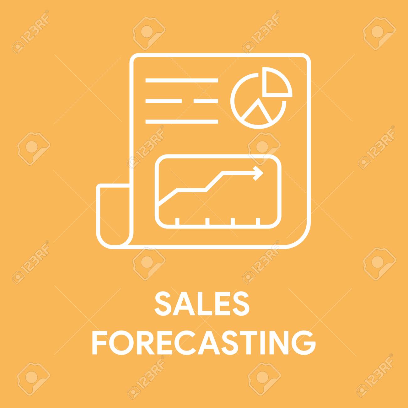 売上予測コンセプト のイラスト素材 ベクタ Image