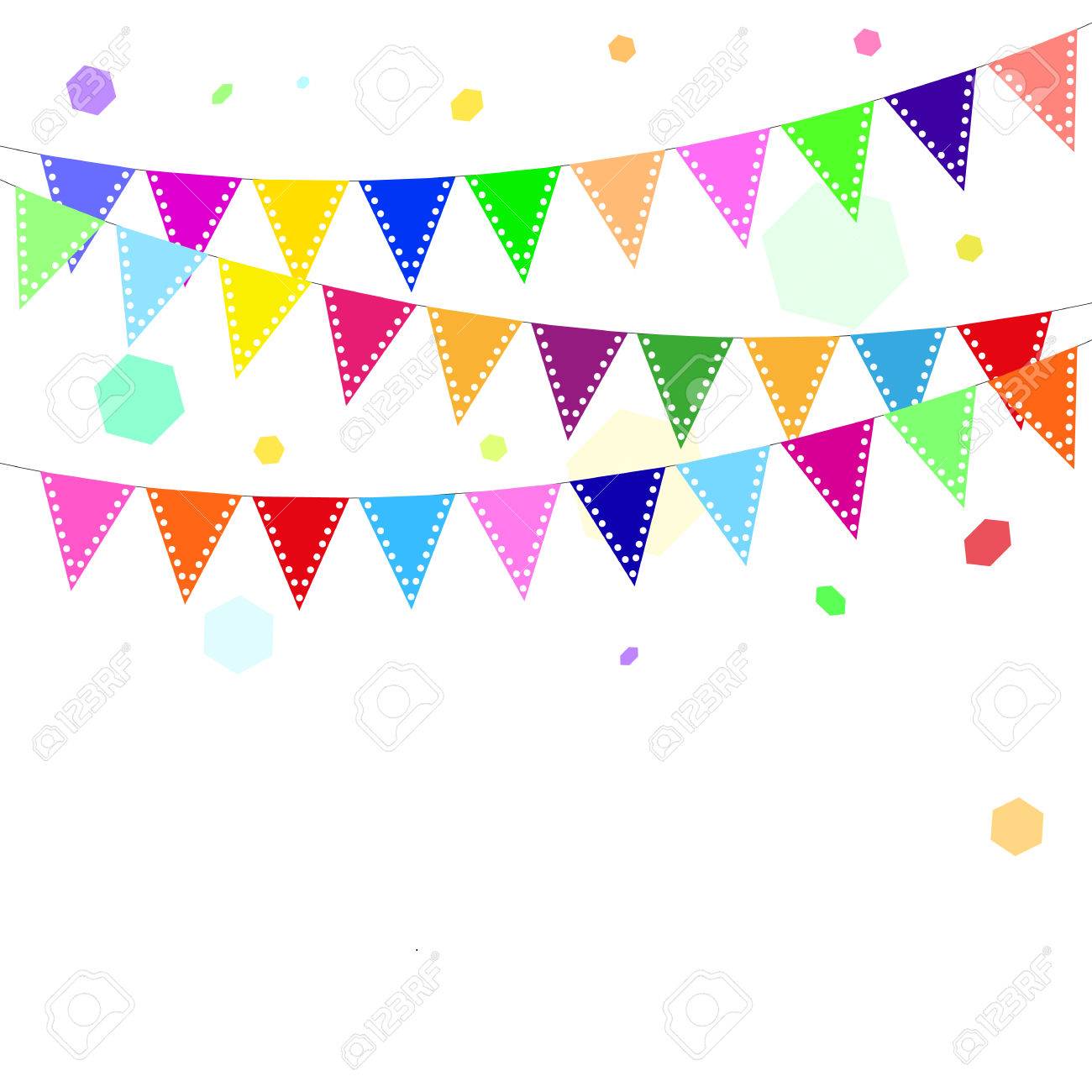 お祝い背景色フラグと無料コンテンツの配置します のイラスト素材 ベクタ Image