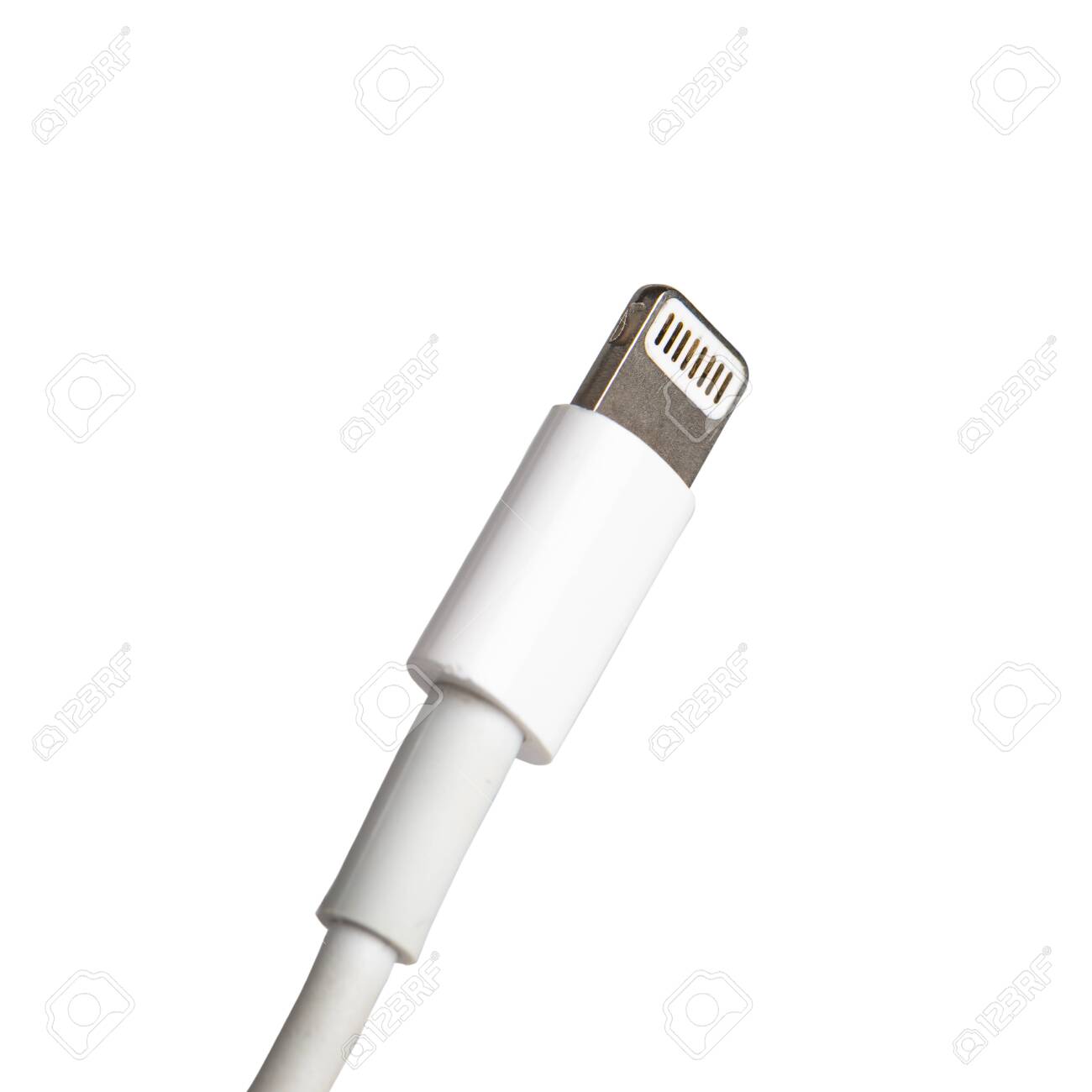 White Usb Lightning Mobile Charging Cable Extremly Close Up Stock Photo Picture And Royalty Free Image Image