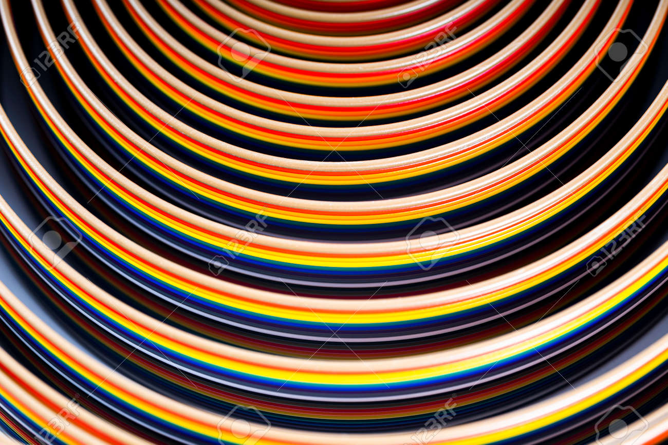 Cable and wires rainbow colored blurred close-up, macro shot, Texture or background. wires color background - 166245328 Cable and wires rainbow colored blurred close-up, macro shot, Texture or background. wires color background - 166245328