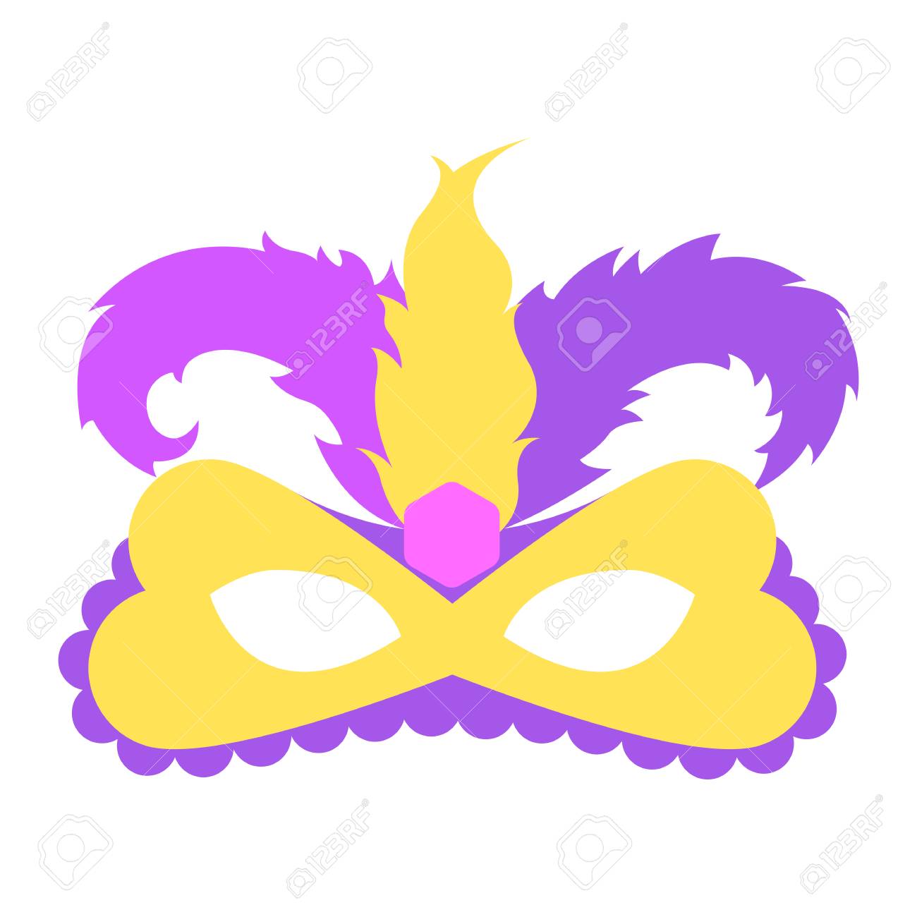 Maschere Di Carnevale Colorate Con Grandi Disegni Vettore Gratis