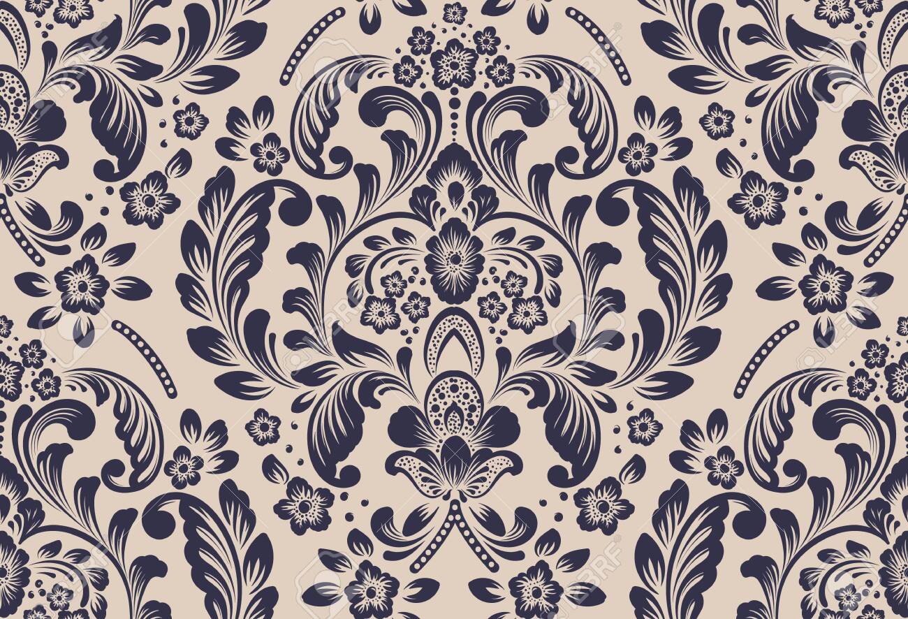 vector damask seamless pattern element classical luxury old damask template