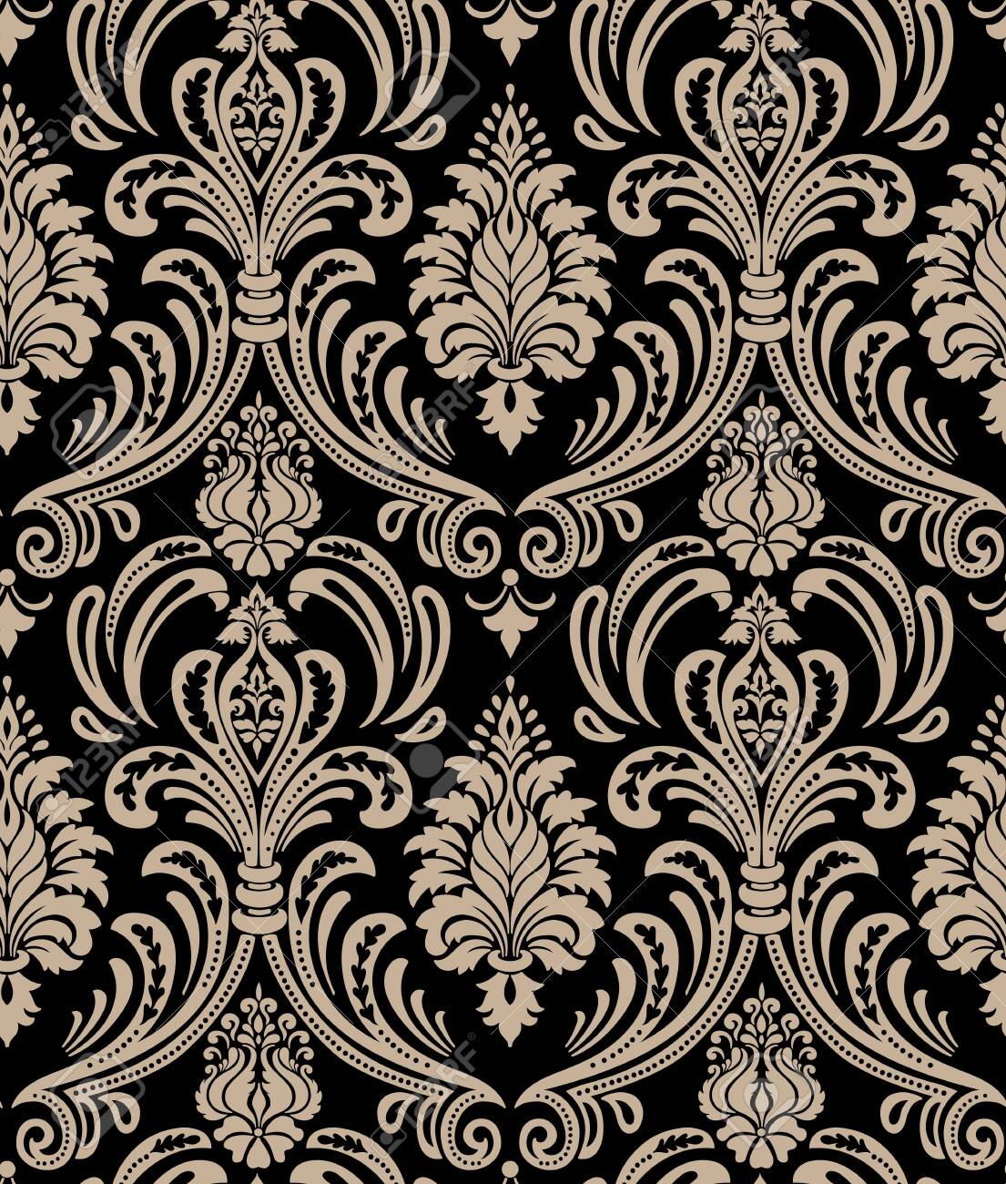 vector damask seamless pattern background classical luxury old damask template