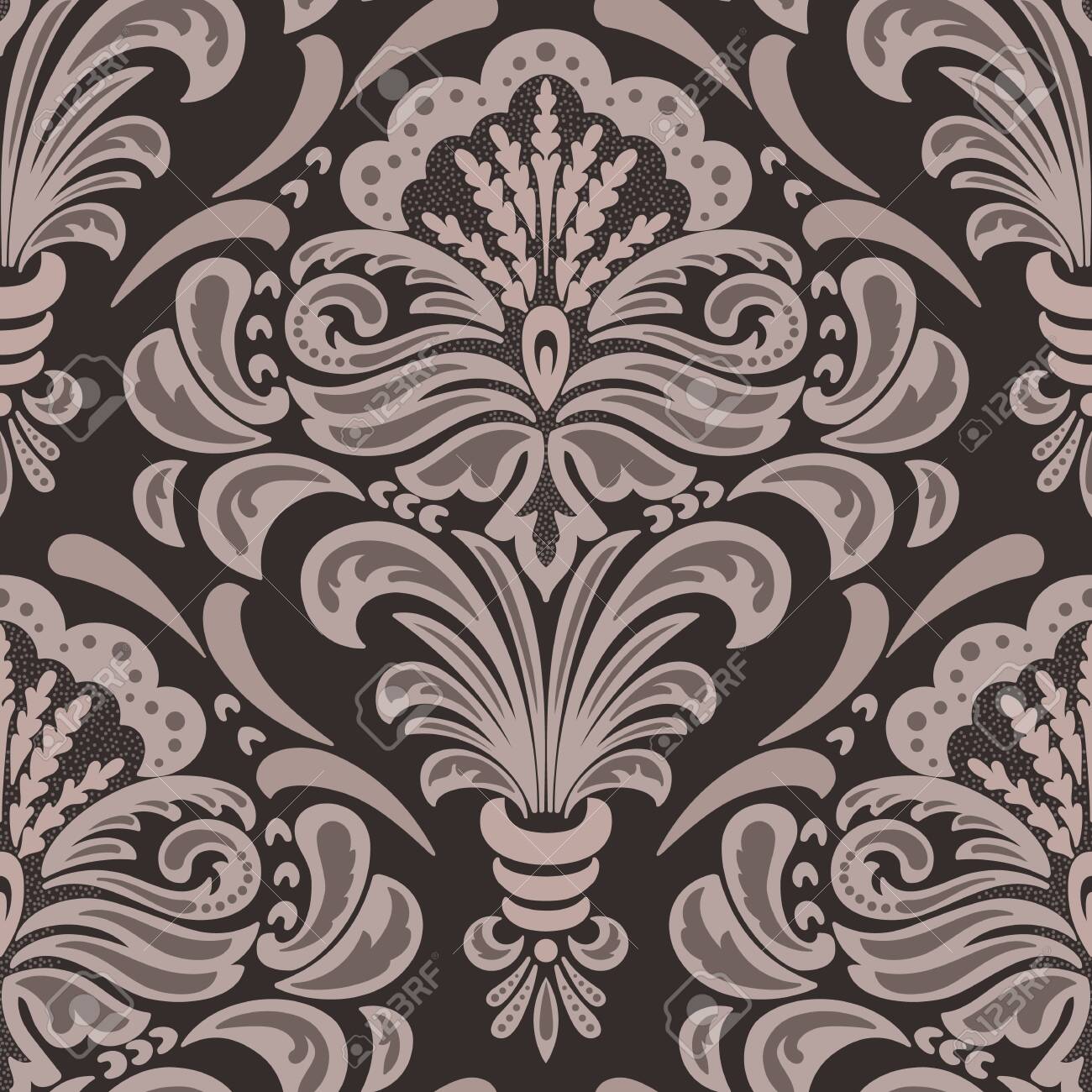 vector damask seamless pattern element classical luxury old damask template