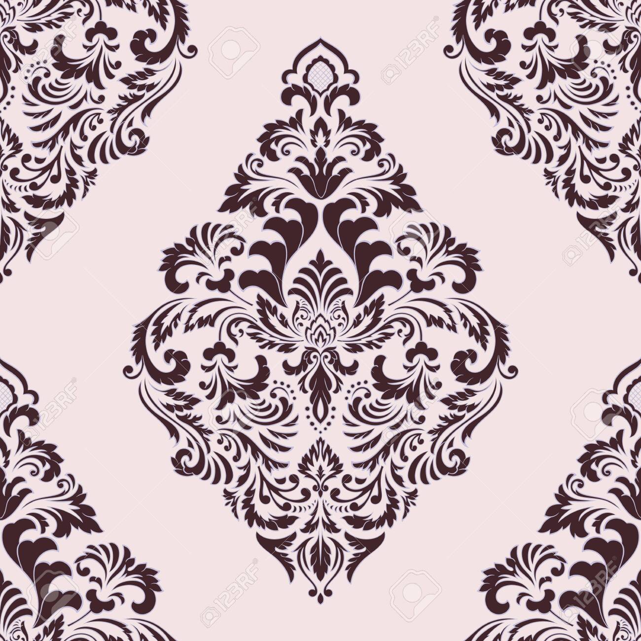 vector damask seamless pattern element classical luxury old damask template