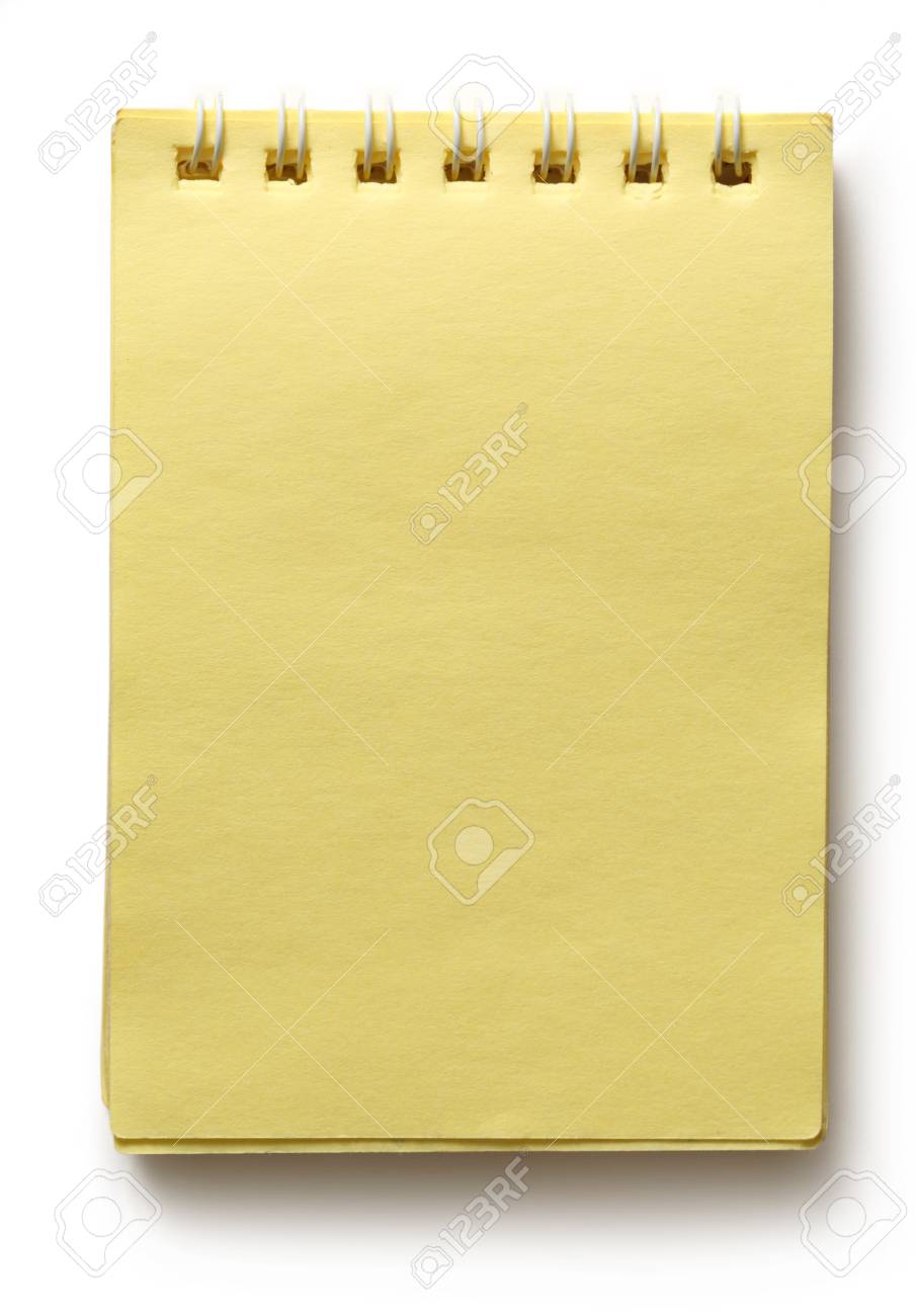 yellow notepad on white background stock photo picture and royalty