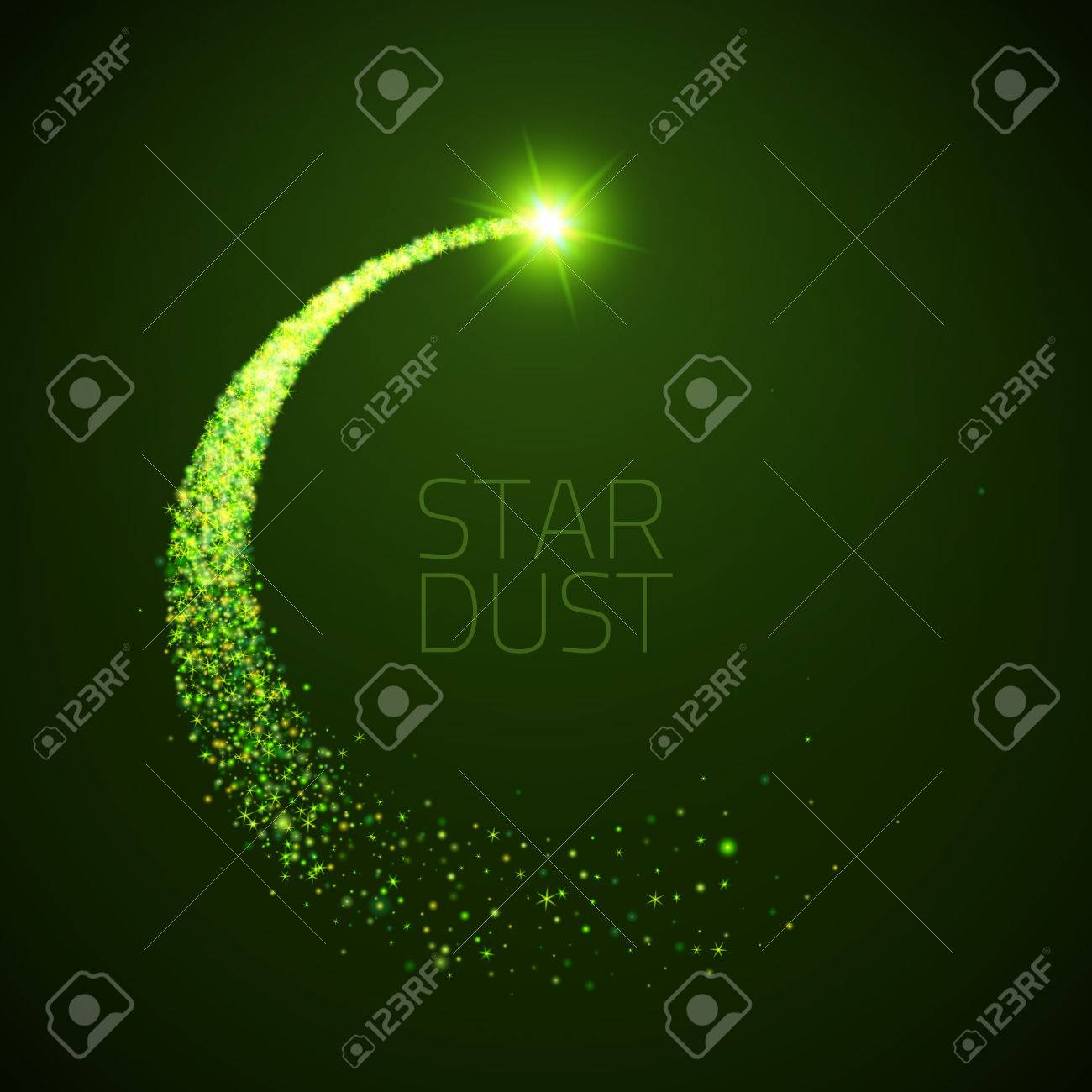 star dust circle. Magic glittering illustration. Bright green sparkes and stars on dark background - 57051850 star dust circle. Magic glittering illustration. Bright green sparkes and stars on dark background - 57051850