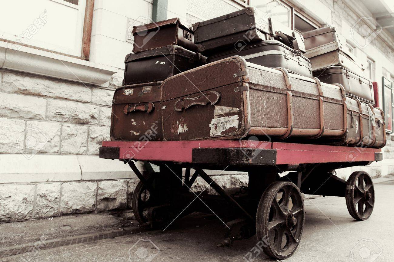 vintage trolley suitcase