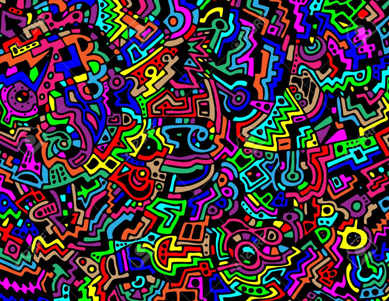 カラフルなと化身 現代に 8 5 x 11 のアスペクト比での手描きの抽象的な