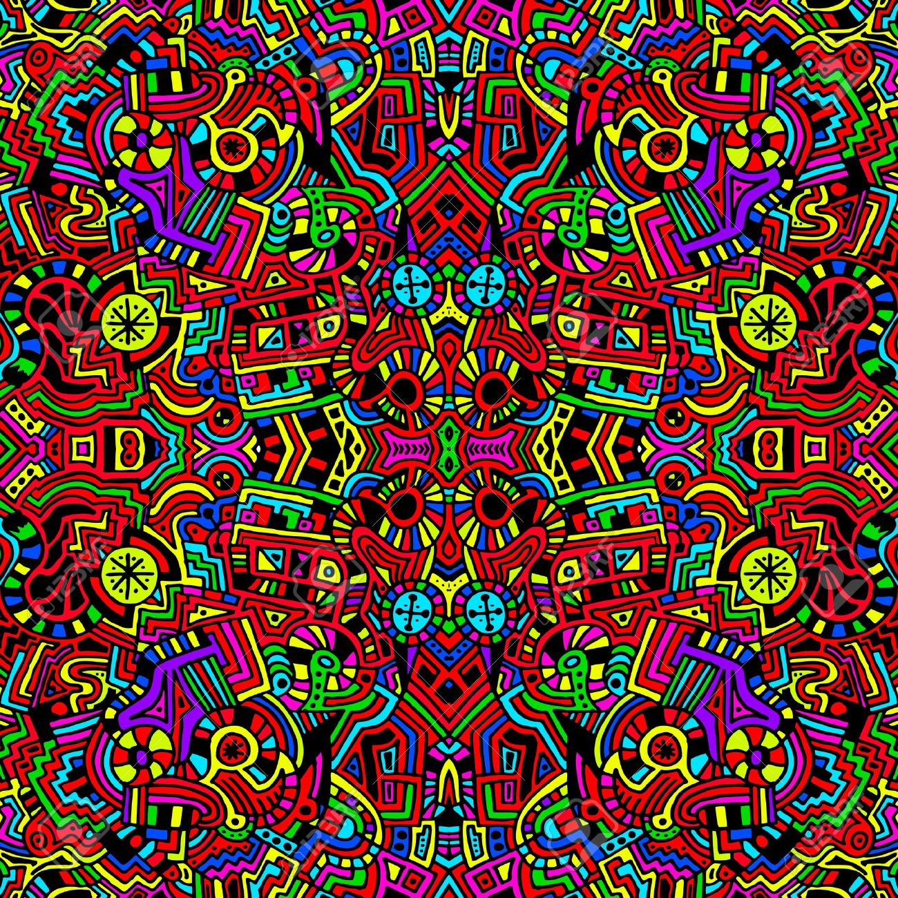 A Unique Seamless Very Colorful And Bright Abstract Modern Art Style Background Illustration Stock Photo Picture And Royalty Free Image Image 12176351