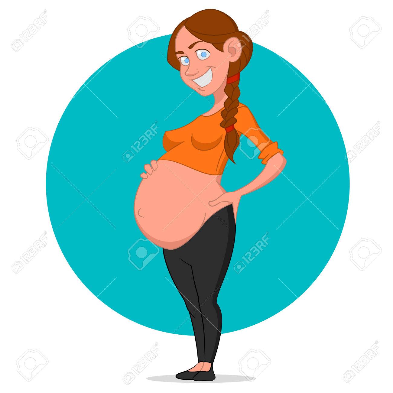 妊娠中の女性 ベクトル イラスト のイラスト素材 ベクタ Image