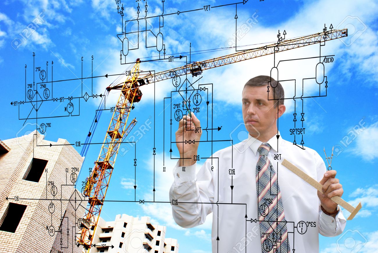 Engineering Construction Designing Engineer Designer Stock Photo, Picture And Royalty Free Image. Image 23487855.